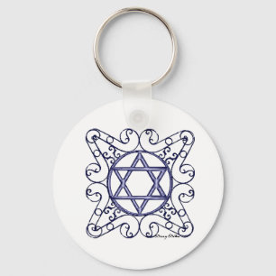 Chaveiro Corrente chave da estrela de David