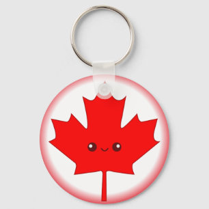 Chaveiro Corrente chave da folha de bordo vermelha bonito