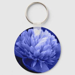 Chaveiro Corrente chave da peônia azul