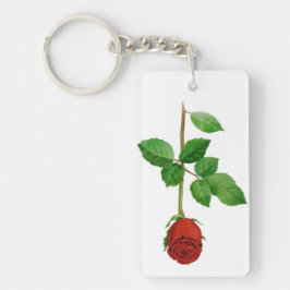 Chaveiro Corrente chave da rosa vermelha