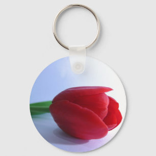 Chaveiro Corrente chave da tulipa vermelha