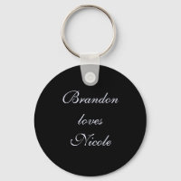 Corrente-chave de amor de pelada (preto)