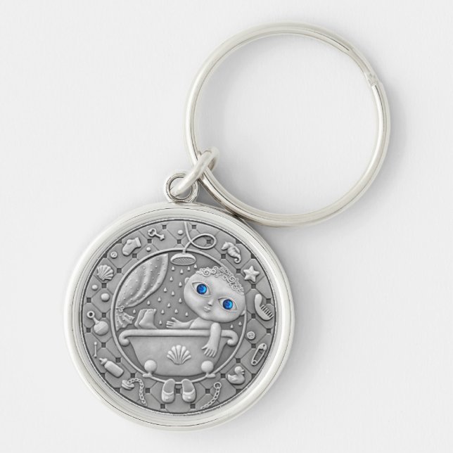 Chaveiro Corrente chave de moedas de Aquarius (Frente)