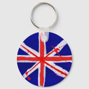 Chaveiro Corrente chave de Union Jack
