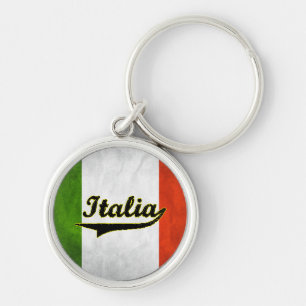 Chaveiro Corrente chave de vidro preta de Italia da