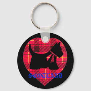 Chaveiro Corrente chave de Westie Scotland do Tartan