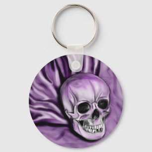 Chaveiro corrente chave do crânio roxo