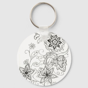 Chaveiro Corrente chave do desenho floral
