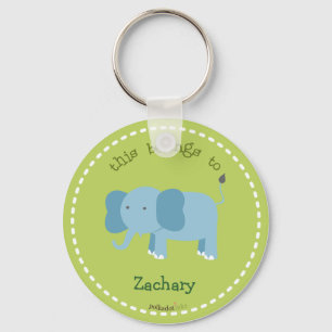 Chaveiro Corrente chave do elefante azul