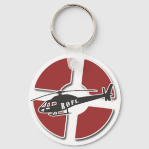 Chaveiro Corrente chave do helicóptero vermelho