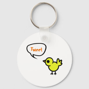 Chaveiro Corrente chave do pássaro do Tweet