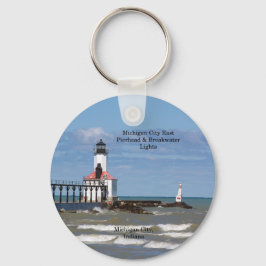 Chaveiro Corrente-chave do Pier Leste da cidade de Michigan