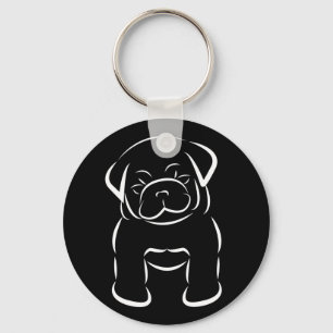 Chaveiro Corrente chave do Pug bonito do bebê