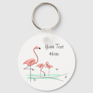 Chaveiro Corrente chave do texto do trio 4 do flamingo