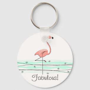 Chaveiro Corrente-chave Flamingo Ocean 'Fabuloso!'