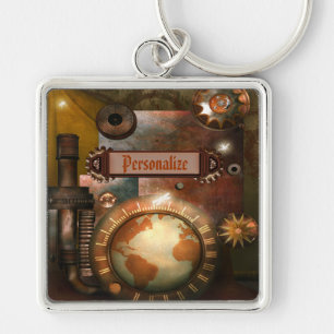 Chaveiro Corrente chave personalizada Steampunk bonita