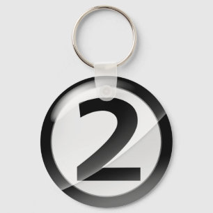 Chaveiro Corrente chave preta do número 2