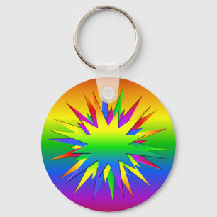 Chaveiro Corrente chave Rainbow Burst