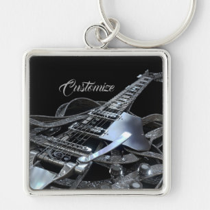 Chaveiro Corrente chave superior de guitarra elétrica de