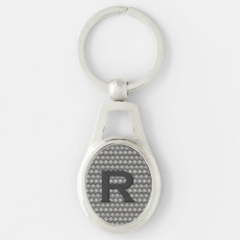 Chaveiro Corrente chave tecida do monograma do metal