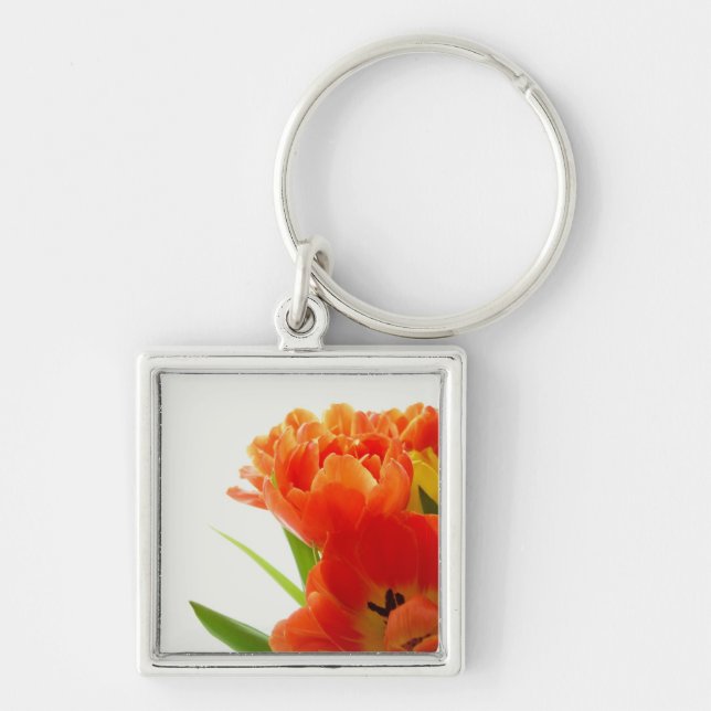 Chaveiro Corrente-chave Tulips Laranja (Frente)