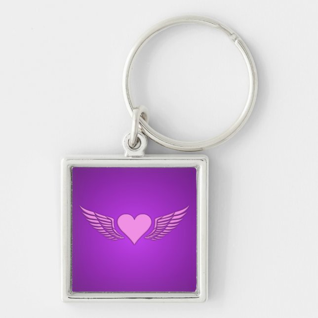 Chaveiro Corrente chave Wings of Love, personalizar (Frente)