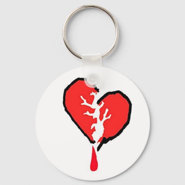 Chaveiro Corrente de chave cardíaca quebrada (Frente)