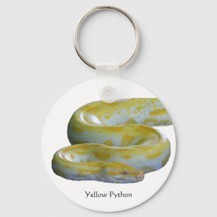 Chaveiro Corrente de Chave com Python Amarelo