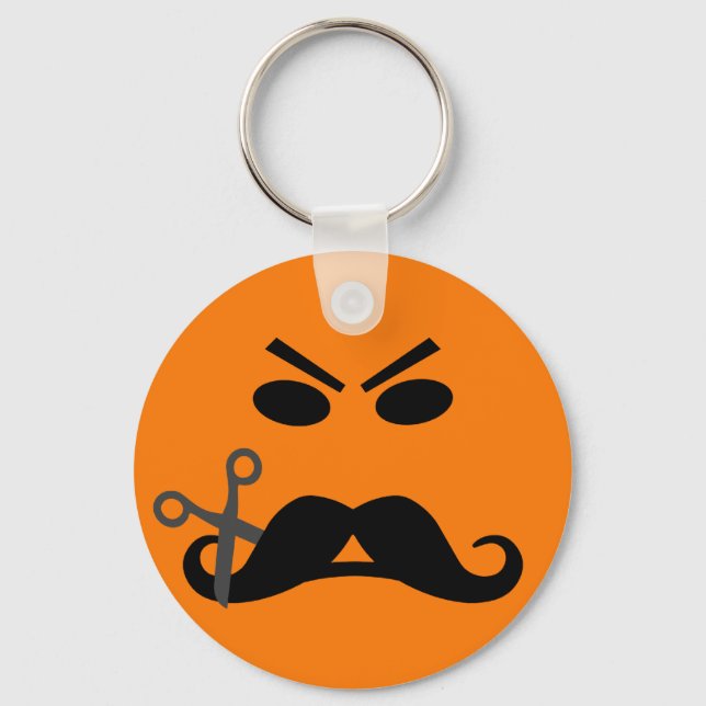 Chaveiro Corrente de chave de bigode irritado (Frente)