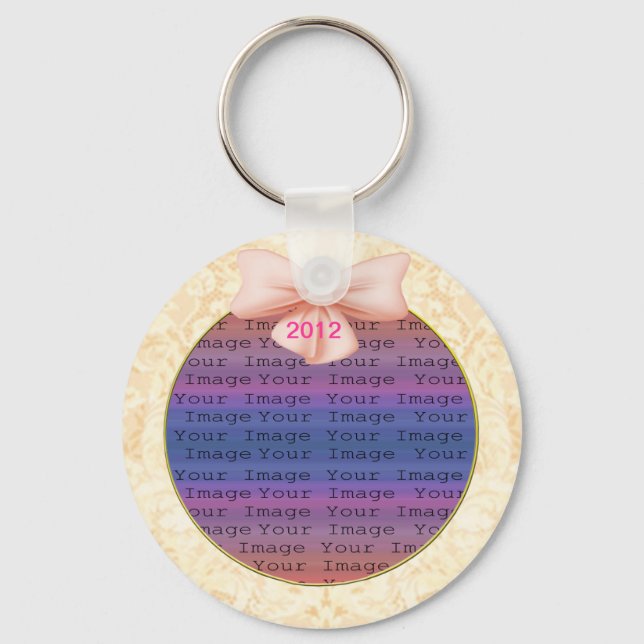 Chaveiro Corrente de chave de casamento do Arco rosa (Frente)