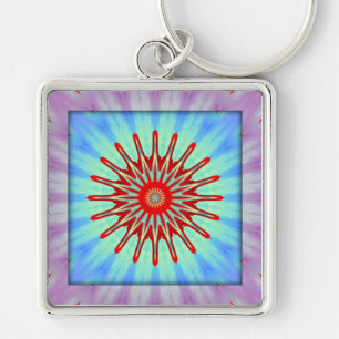 Chaveiro Corrente de chave de Kaleidoscópio com Abstrato p