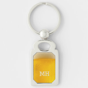 Chaveiro Corrente de chave de monograma personalizada BEER