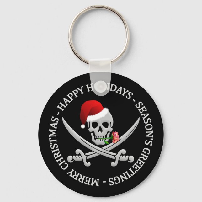 Chaveiro Corrente de chave de Natal Pirata (Frente)