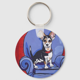 Chaveiro Corrente de Chave de Rat Terrier
