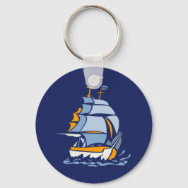 Chaveiro Corrente de chave do veleiro, personalizável