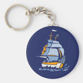 Chaveiro Corrente de chave do veleiro, personalizável