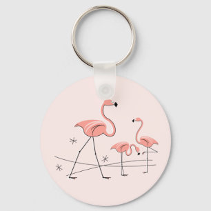Chaveiro Corrente de chave Flamingo Pink Trio 2