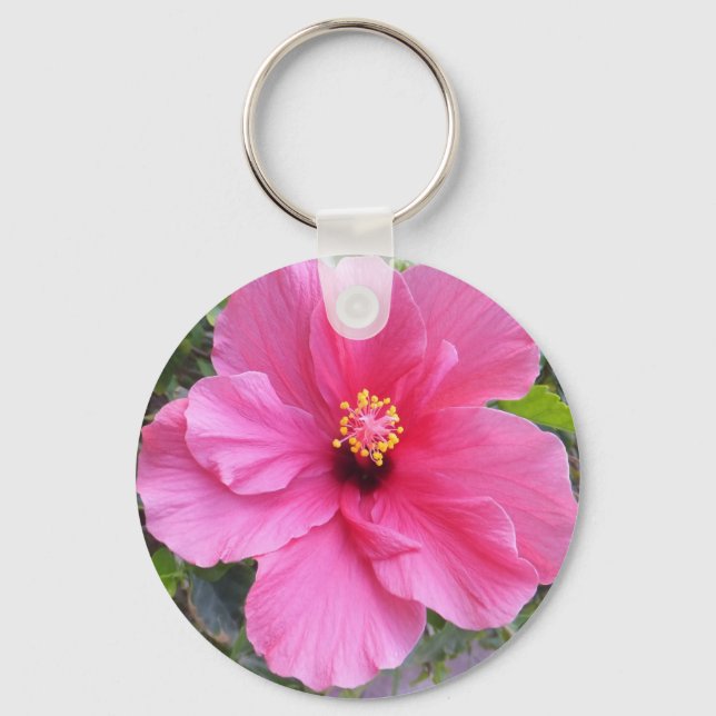 Chaveiro Corrente de chave Hibiscus rosa (Frente)