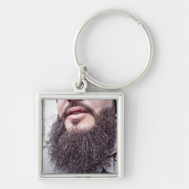 Chaveiro Corrente de chave legal Beard e bigode (Frente)