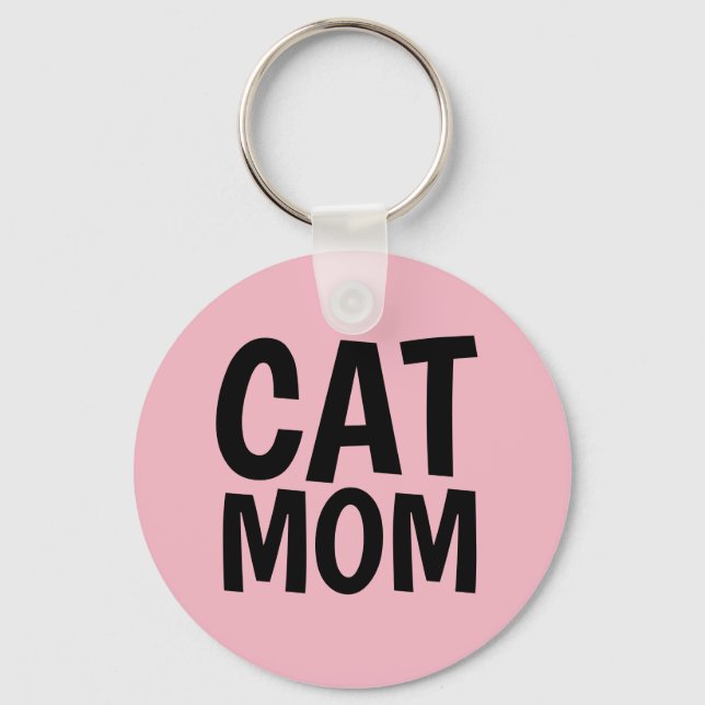 Chaveiro Corrente de chave MOM CAT rosa (Frente)