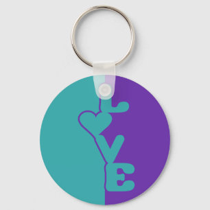 Chaveiro Corrente de chave personalizada com amor com dois