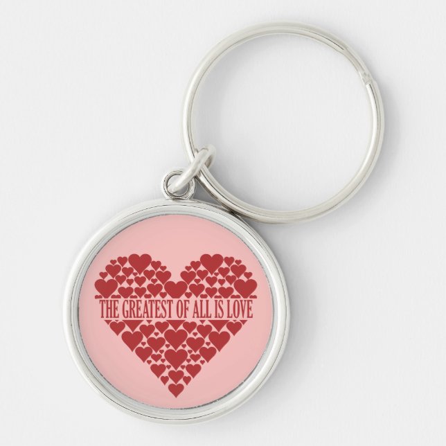 Chaveiro Corrente de chave personalizada de Coração de Cora (Frente)