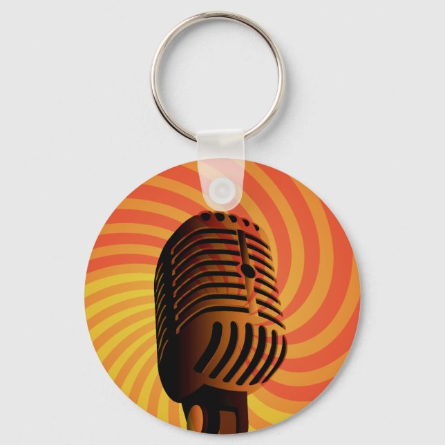 Chaveiro Corrente de chave personalizada do microfone (Frente)