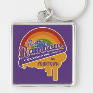 Chaveiro Corrente de chave personalizada do Team Rainbow