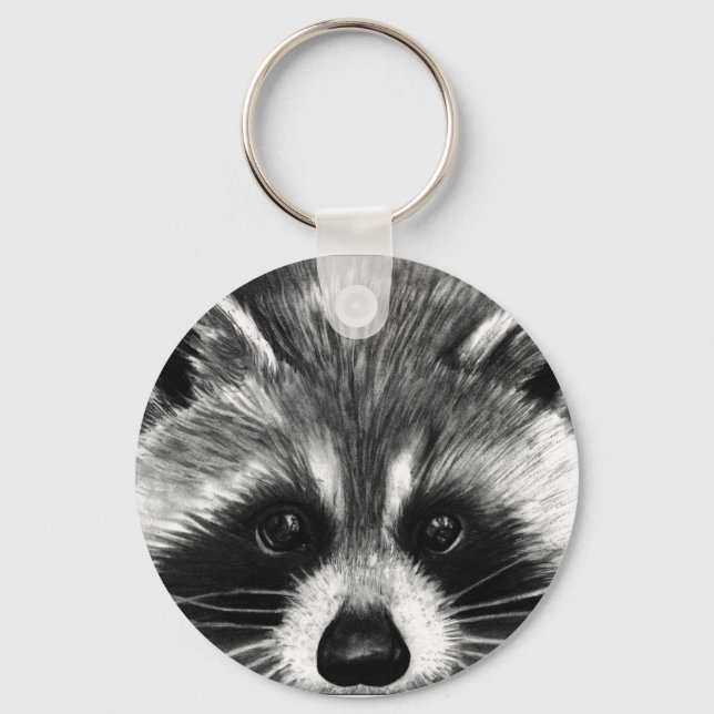 Chaveiro Corrente de chave Raccoon (Frente)
