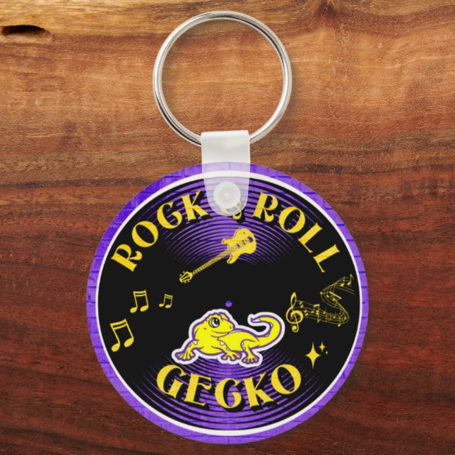 Chaveiro Corrente de chave Rock & Roll Gecko (Frente)