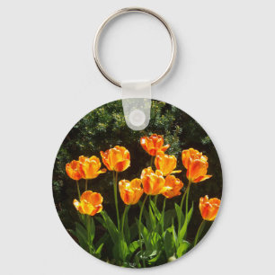 Chaveiro Corrente de chave Tulipas Laranja/Amarelo