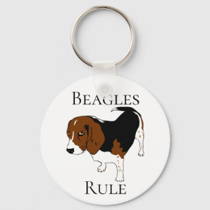 Chaveiro Corrente de Chaves Cachorro Beagles Rule Canino Fi