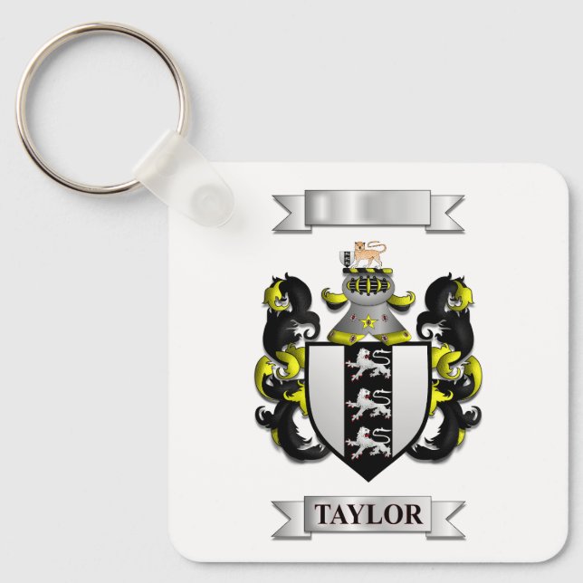 Chaveiro Corrente de Chaves em Alumínio Sobrenome Taylor Fa (Frente)