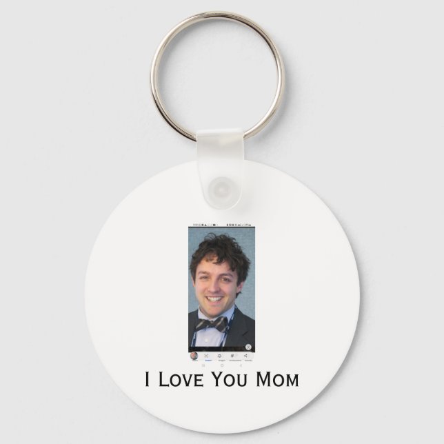 Chaveiro Corrente de Chaves Eu Amo Você Mamãe (Frente)